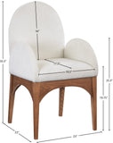 Waldorf Dining Arm Chair – Elegant Chenille Fabric with Solid Ash Wood, Perfect for Stylish Dining