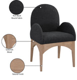 Waldorf Elegant Boucle Fabric Dining Arm Chair - Luxurious Comfort with Solid Ash Wood Frame