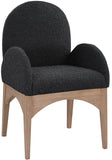 Waldorf Elegant Boucle Fabric Dining Arm Chair - Luxurious Comfort with Solid Ash Wood Frame