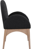Waldorf Elegant Boucle Fabric Dining Arm Chair - Luxurious Comfort with Solid Ash Wood Frame