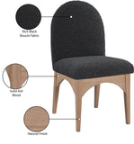 Waldorf Elegant Boucle Fabric Dining Arm Chair - Luxurious Comfort with Solid Ash Wood Frame
