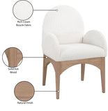 Waldorf Elegant Boucle Fabric Dining Arm Chair - Luxurious Comfort with Solid Ash Wood Frame