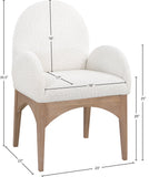 Waldorf Elegant Boucle Fabric Dining Arm Chair - Luxurious Comfort with Solid Ash Wood Frame