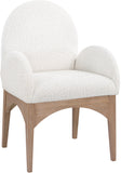 Waldorf Elegant Boucle Fabric Dining Arm Chair - Luxurious Comfort with Solid Ash Wood Frame