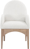 Waldorf Elegant Boucle Fabric Dining Arm Chair - Luxurious Comfort with Solid Ash Wood Frame