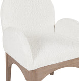 Waldorf Elegant Boucle Fabric Dining Arm Chair - Luxurious Comfort with Solid Ash Wood Frame