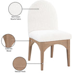 Waldorf Elegant Boucle Fabric Dining Arm Chair - Luxurious Comfort with Solid Ash Wood Frame