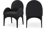Waldorf Boucle Fabric Dining Arm Chair - Elegant Solid Ash Wood Design for Cozy Dining Experiences