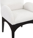 Waldorf Boucle Fabric Dining Arm Chair - Elegant Solid Ash Wood Design for Cozy Dining Experiences