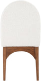 Waldorf Elegant Boucle Fabric Dining Arm Chair with Solid Ash Wood Frame for Stylish Comfort