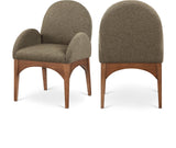 Waldorf Elegant Boucle Fabric Dining Arm Chair with Solid Ash Wood Frame for Stylish Comfort
