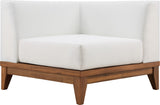 Rio Modular Corner Chair - Contemporary Acacia Wood Outdoor Seating with Waterproof Fabric Design