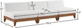 Rio Outdoor Modular Sofa with Sturdy Acacia Wood Frame and Waterproof Cushions for Stylish Relaxation
