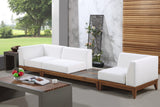 Rio Outdoor Modular Sofa with Sturdy Acacia Wood Frame and Waterproof Cushions for Stylish Relaxation