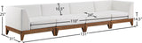 Rio Outdoor Modular Sofa with Sturdy Acacia Wood Frame and Waterproof Cushions for Stylish Relaxation