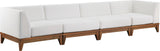Rio Outdoor Modular Sofa with Sturdy Acacia Wood Frame and Waterproof Cushions for Stylish Relaxation