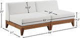 Rio Outdoor Modular Sofa with Sturdy Acacia Wood Frame and Waterproof Cushions for Stylish Relaxation