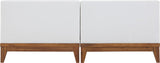 Rio Outdoor Modular Sofa with Sturdy Acacia Wood Frame and Waterproof Cushions for Stylish Relaxation