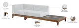 Rio Outdoor Modular Sofa with Sturdy Acacia Wood Frame and Waterproof Cushions for Stylish Relaxation