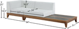 Rio Outdoor Modular Sofa with Sturdy Acacia Wood Frame and Waterproof Cushions for Stylish Relaxation