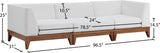 Rio Outdoor Modular Sofa with Sturdy Acacia Wood Frame and Waterproof Cushions for Stylish Relaxation