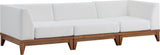 Rio Outdoor Modular Sofa with Sturdy Acacia Wood Frame and Waterproof Cushions for Stylish Relaxation