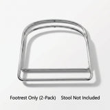Silver Replacement Footrests for Khloe Counter Stool, Parts Only (2-Pack)