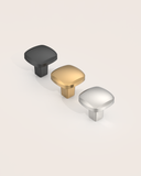 DESIGN3908 Matte Black Cabinet Knobs | 1" Round Zinc Drawer & Cupboard Handles