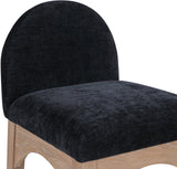 Waldorf Stool - Elegant Art Deco Chenille Fabric Counter Height Stool with Solid Ash Wood Design
