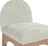 Waldorf Stool - Elegant Art Deco Chenille Fabric Counter Height Stool with Solid Ash Wood Design