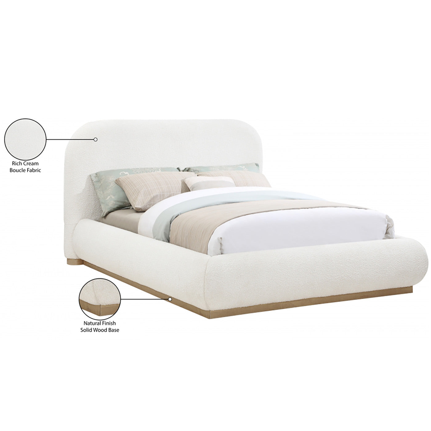 Vaughn Boucle Fabric Bed