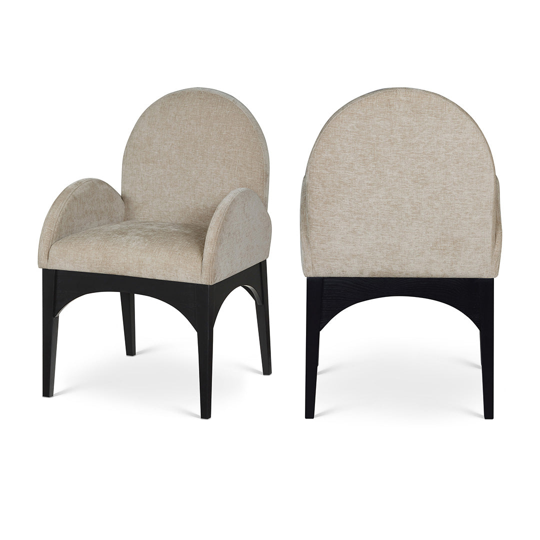 Waldorf Chenille Fabric Dining Arm Chair