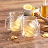 ZWILLING Sorrento Plus 2-pc Double-Wall Glass Coffee Mug Set, Clear