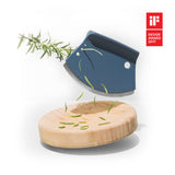 BergHOFF Leo 2Pc 6.25" Bamboo Herb Cutter Set, Blue