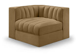 Rummi - Velvet Performance Fabric Upholstered Modular Corner Chair