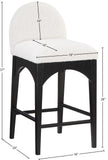 Waldorf Boucle Fabric Counter Stool – Elegant Solid Ash Wood Design for Stylish Dining Spaces