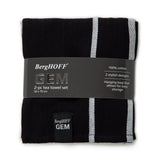 BergHOFF GEM 2pc Cotton Tea Towel Set, Black