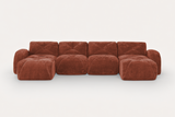 MYLO 140" 4-Seater Sofa with 2 Ottomans
