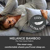Melange Bamboo Bed Sheets - Silver