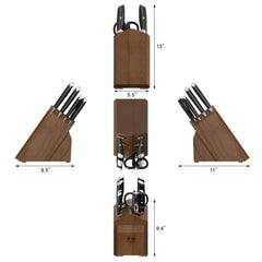 L Series 10-Piece Knife Block Set, Forged German Steel, Black, 1027440