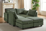 HARLOW 114" Corduroy Sofa w/ Storage