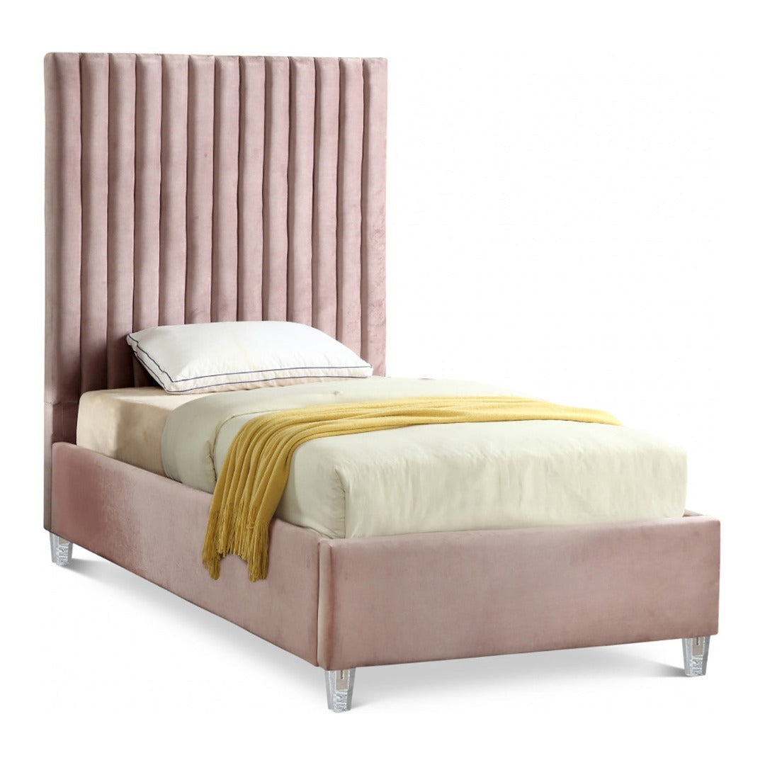 Candace Velvet Twin Bed