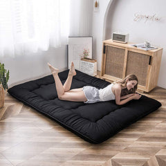 MAXYOYO Japanese Futon  floor Mattress, Twin-Queen size Futon Mattress, Black