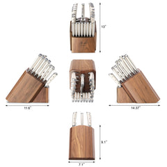 S1 Series 23-Piece Knife Block Set, Forged German Steel, Walnut Block, 1026047