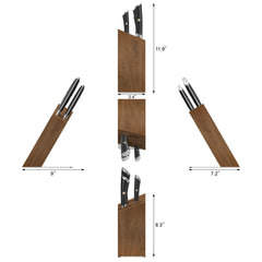 ELBERT Series 4-Piece Knife Block Set, Forged German Steel, HUA Acacia Block