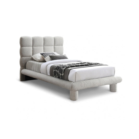 Deco Boucle Fabric Twin Bed