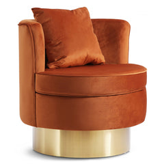 Kendra Velvet Swivel Accent Chair