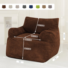 MAXYOYO Giant Bean Bag Chair, Stuffed Bean Bag Couch for Living Room, Coffee