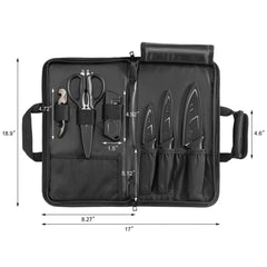 HORIZON Series 7-Piece Travel Knife Set with Black Bag, Swedish 14C28N Steel, 1026689