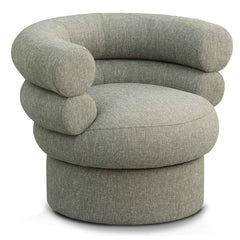 Valentina Linen Textured Fabric Swivel Accent Chair